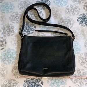 Black Fossil crossbody bag